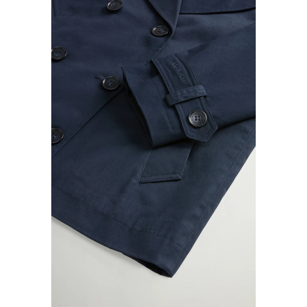 Woolrich Militaire Stijl Peacoat Blue Dames