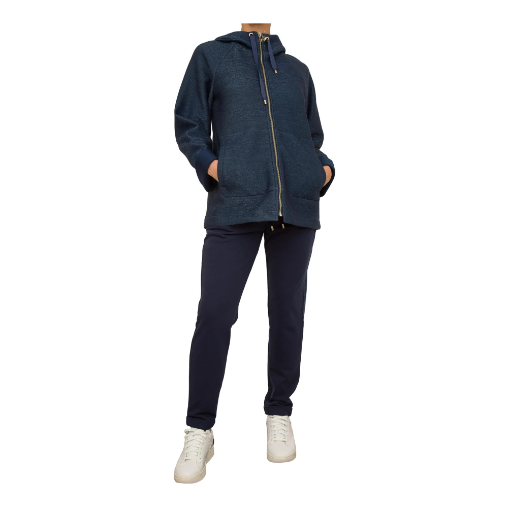 Liu Jo Blauwe Jersey Jas Blue Dames