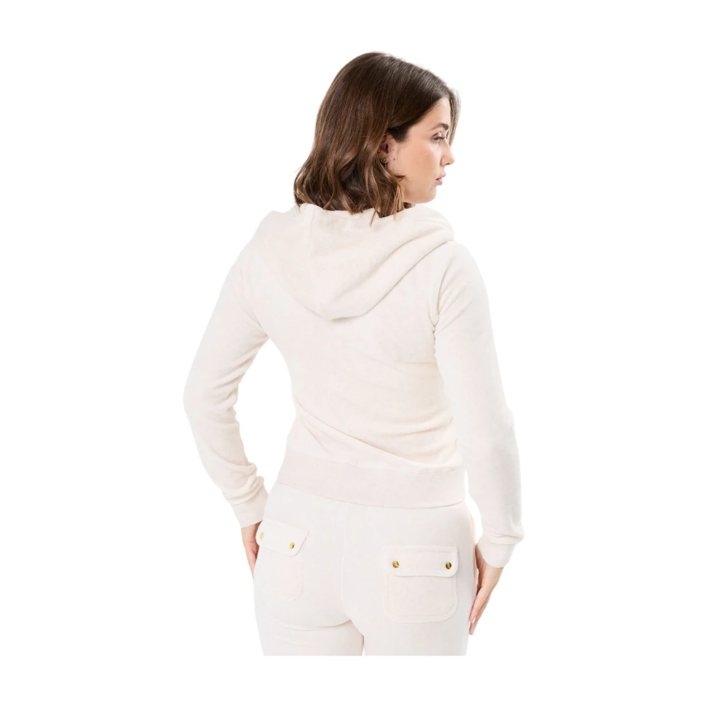 Juicy Couture Velours hoodie met gotisch detail White Dames