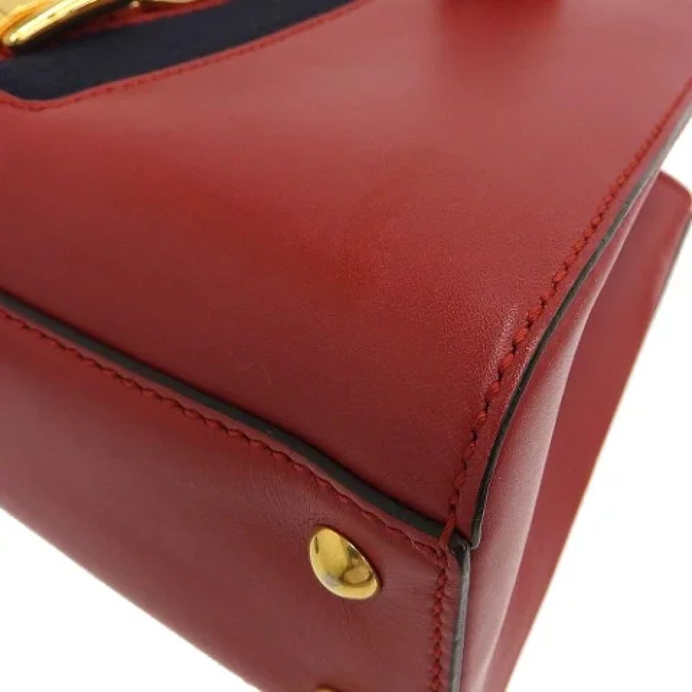 Gucci Vintage Pre-owned Leather handbags Red Dames