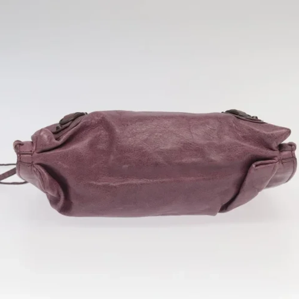 Balenciaga Vintage Pre-owned Leather balenciaga-bags Purple Dames