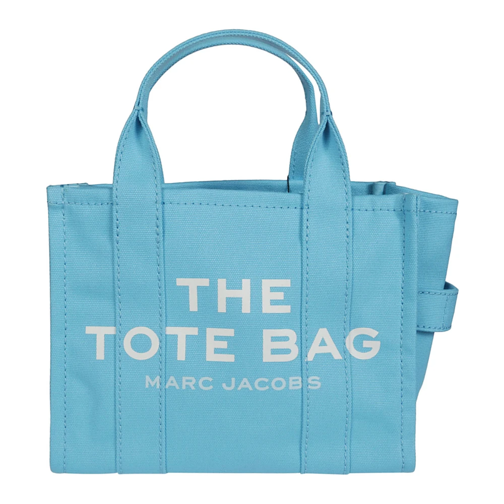 Marc Jacobs Canvas Logo Print Tote Bag Blue Dames