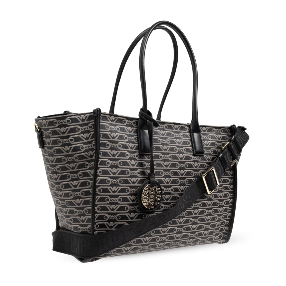 Emporio Armani Shopper tas met monogram Black Dames