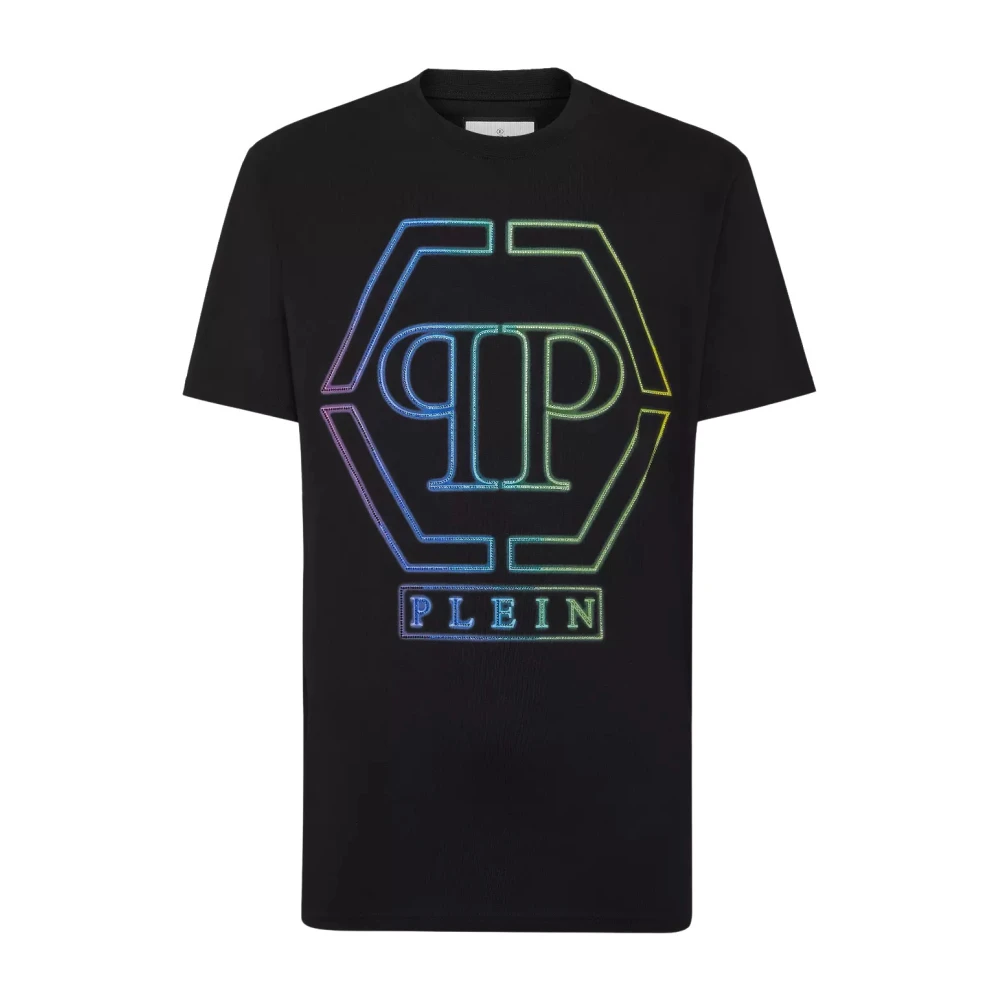Philipp Plein Zwarte Hexagon T-shirt Black Heren
