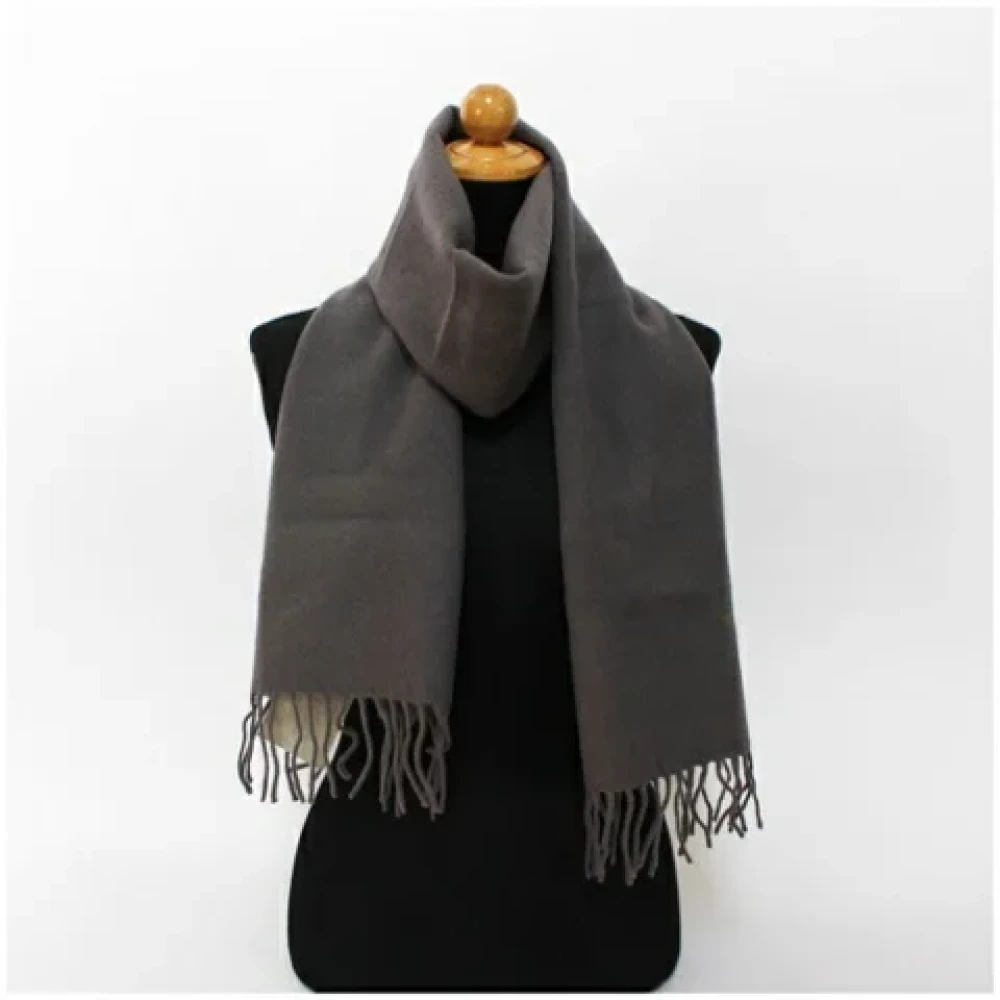 Armani Pre-owned Wool scarves Gray Dames