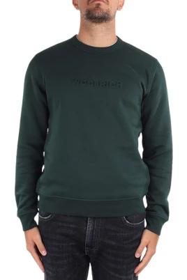 Bomulls sweatshirt med rund hals