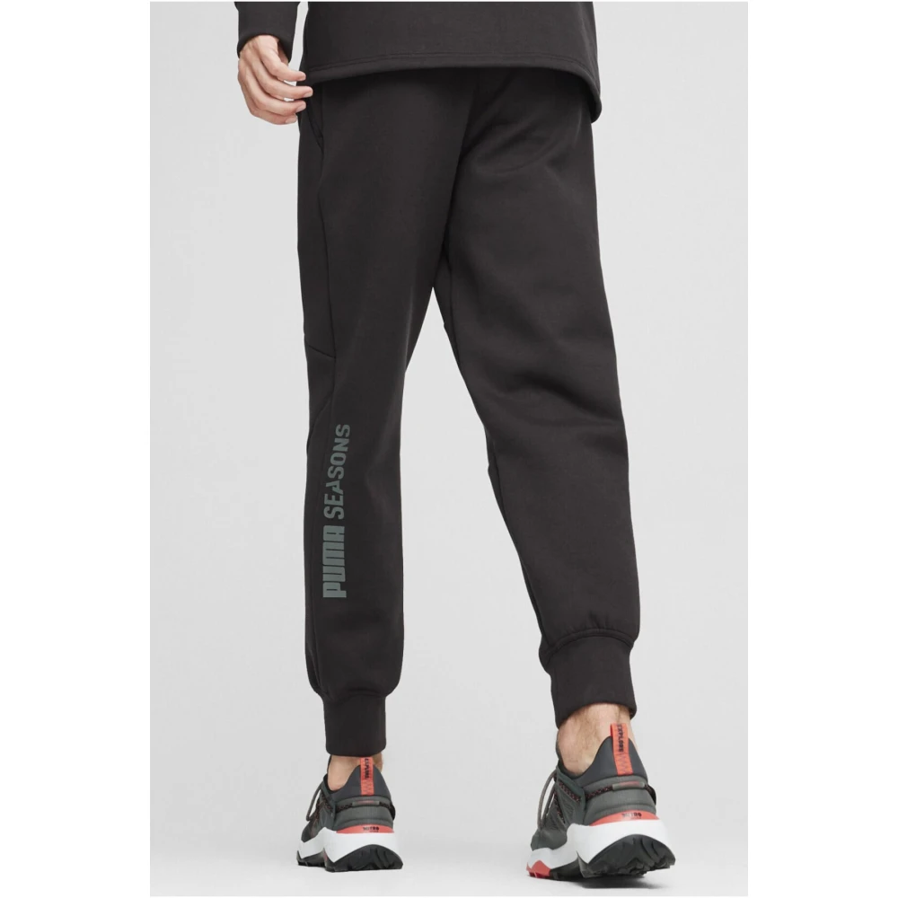 Puma Basis katoenen joggers rechte pasvorm Black Heren