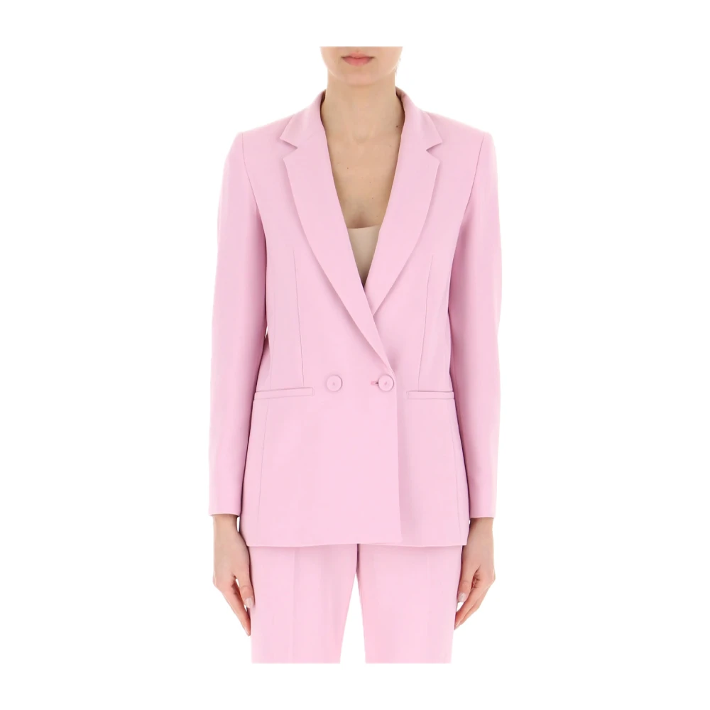 Pennyblack Dubbelbreasted blazer in bi-stretch cady Pink Dames