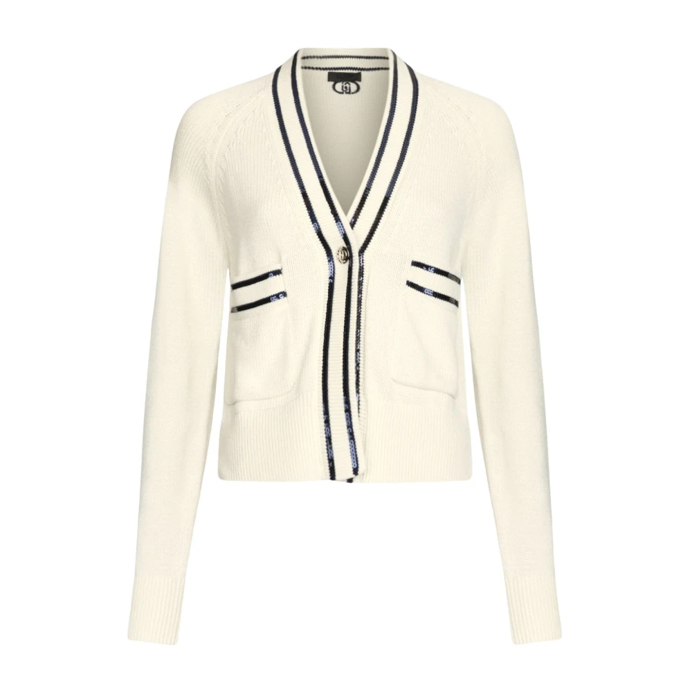 Liu Jo Wit Blauw Sweater Elegant Chic Stijl Beige Dames