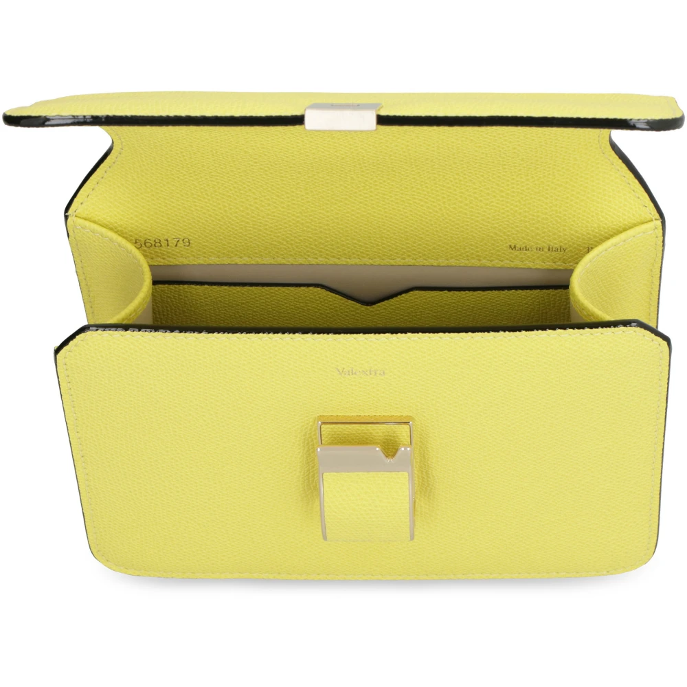Valextra Mini leren crossbody tas Yellow Dames