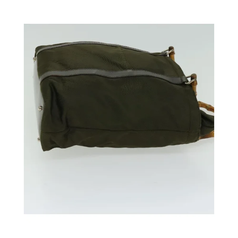 Gucci Vintage Pre-owned Nylon handbags Green Dames