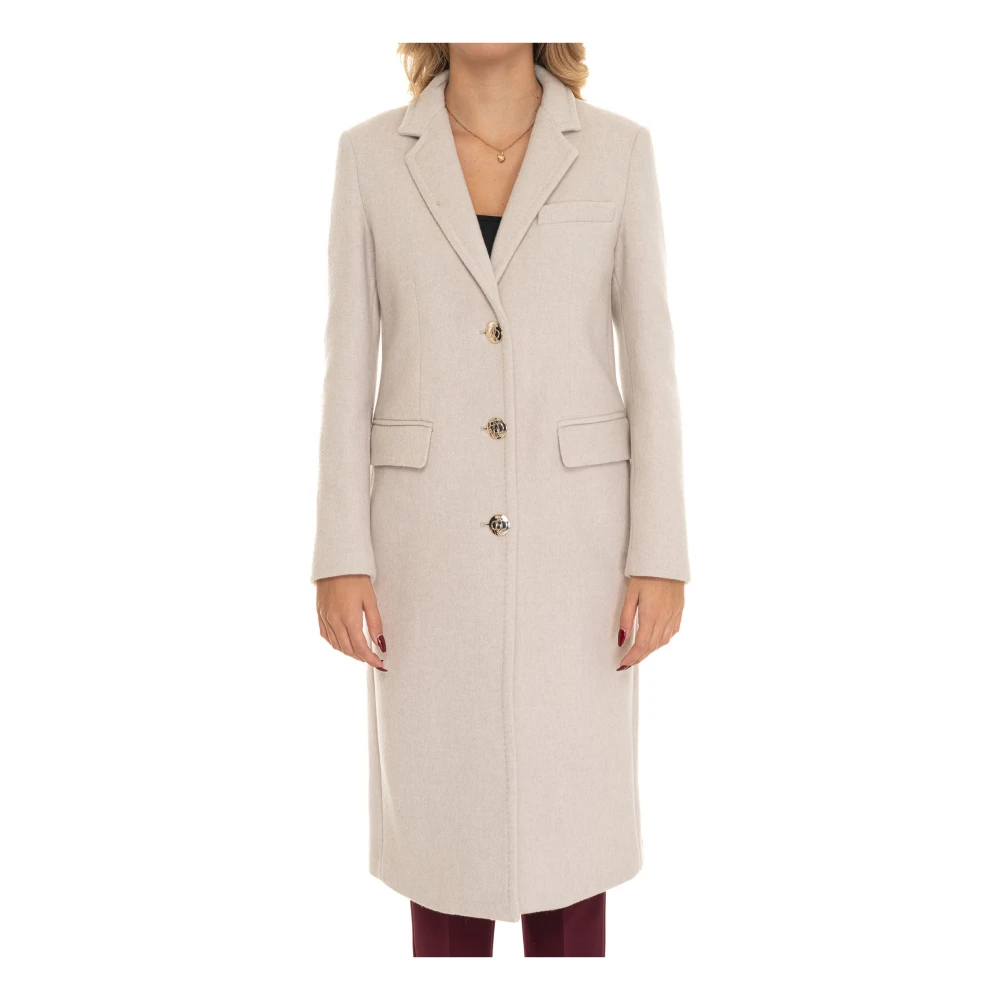 Liu Jo Wollen Jas met Reverskraag Beige Dames
