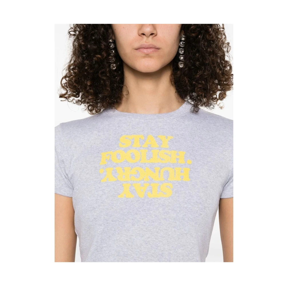 Coperni Heather Grey Crew Neck T-shirt Gray Dames