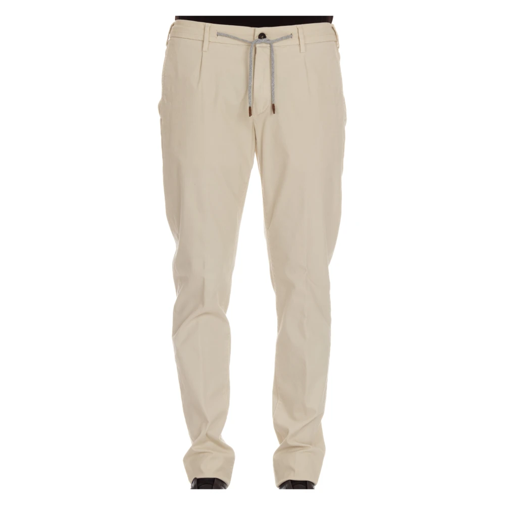 Eleventy Beige Cotton-Lyocell Moleskin Jogger Pants