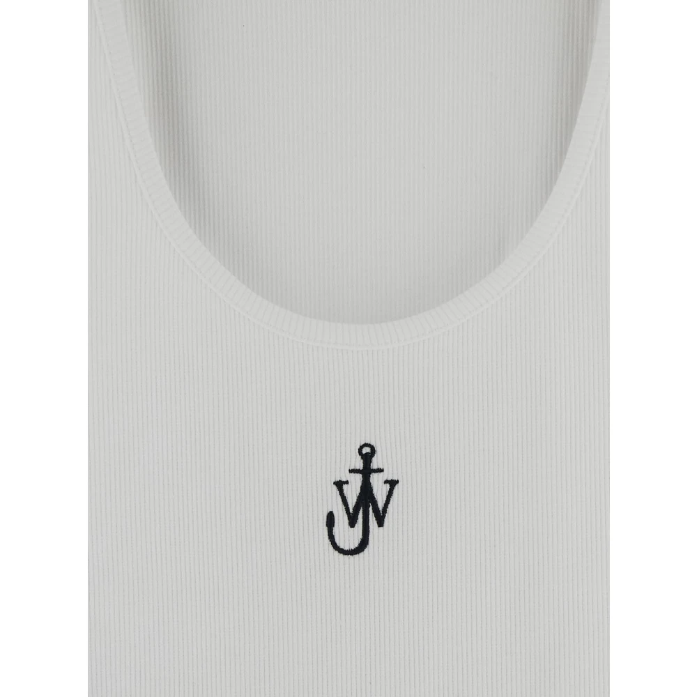 JW Anderson Katoenen Logo Tanktop White Heren