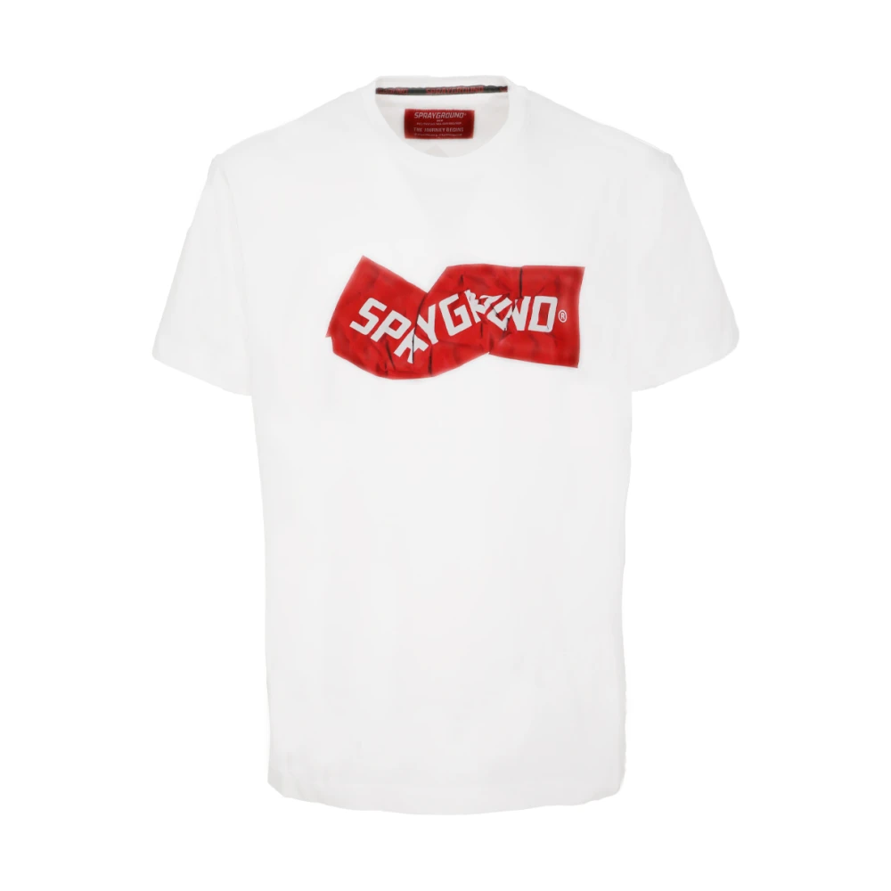 Sprayground Witte Crew-neck T-shirt White Heren