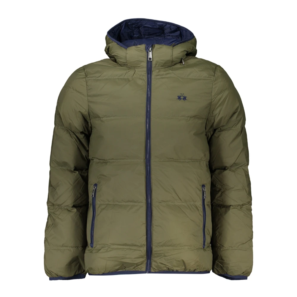 La Martina Men's Green Hooded Jacket With Embroidery - Winter Jackets - S - Jackets