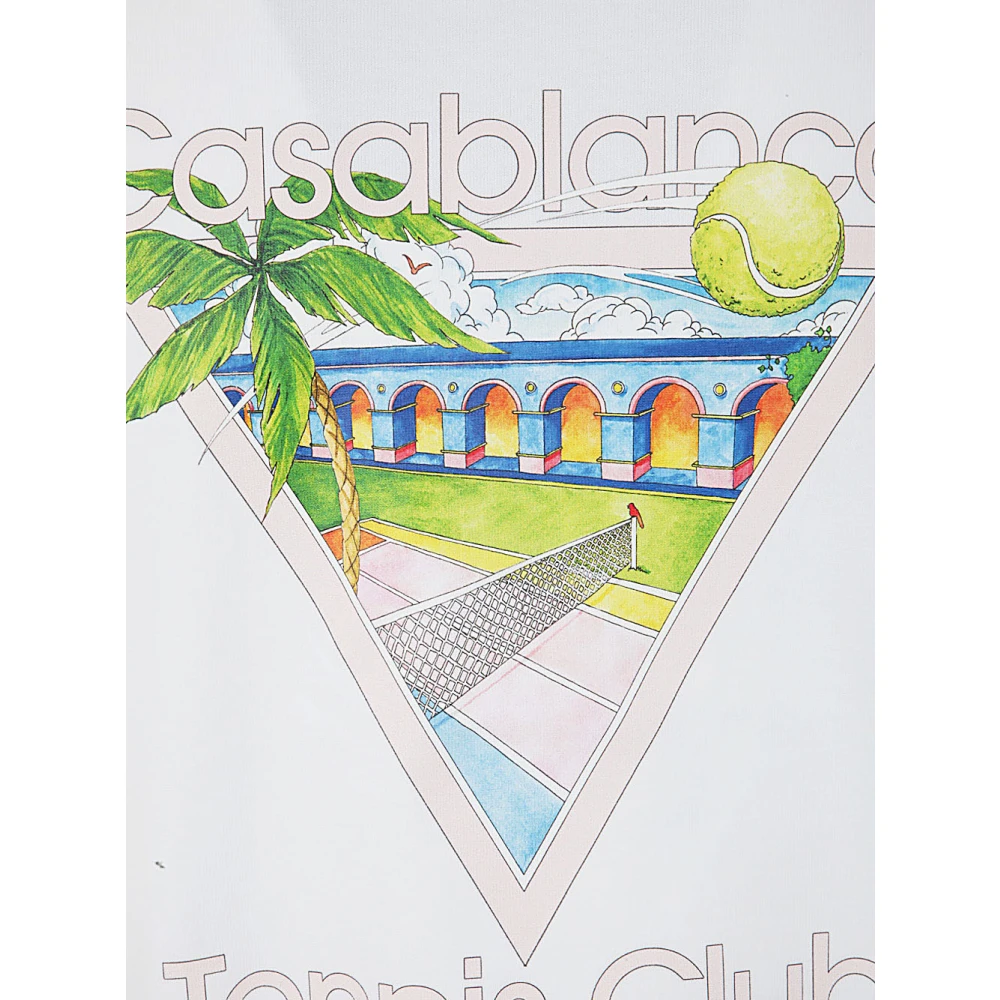 Casablanca Tennis Club Icon T-shirt White Heren
