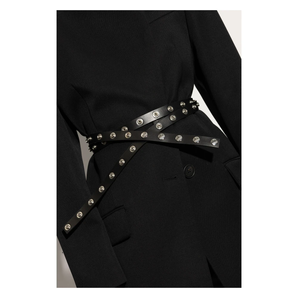 The Attico Leren Riem Black Dames