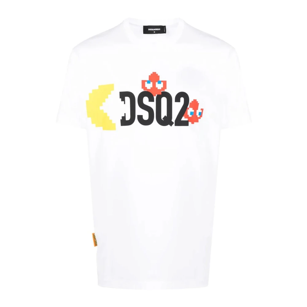 Dsquared2 Witte T-shirts en Polos met Print White Heren