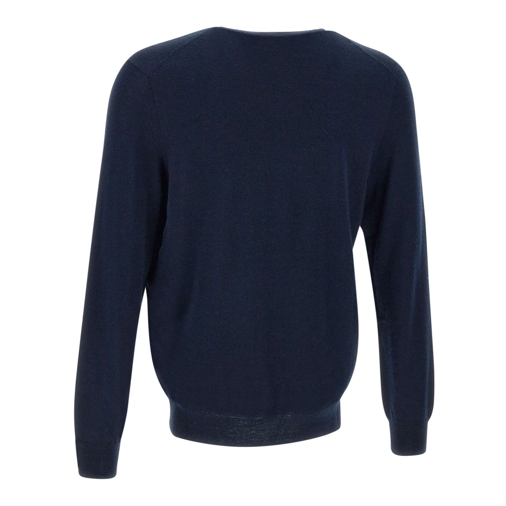 Polo Ralph Lauren Merino Wol Navy Blauwe Trui Blue Heren