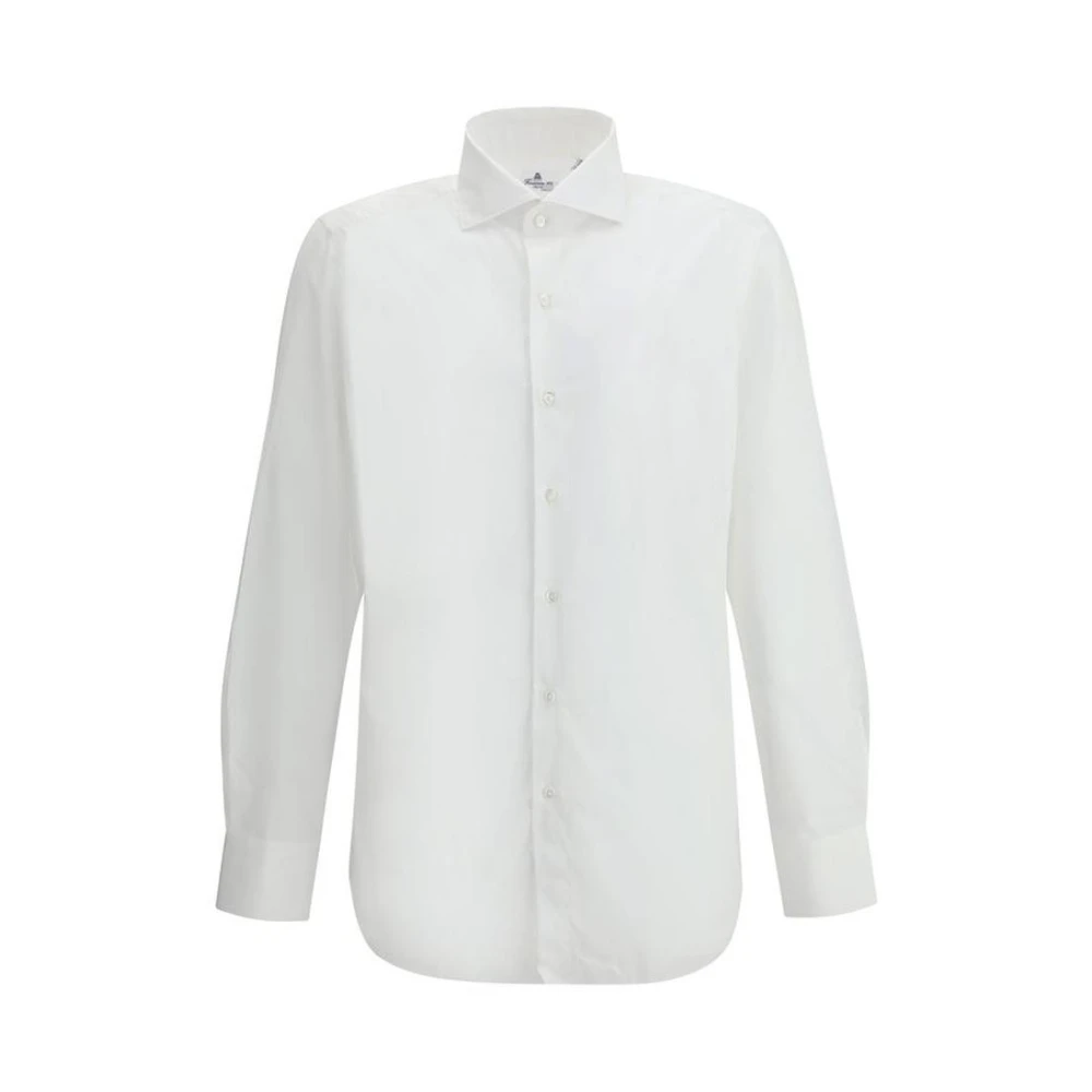 Finamore Overhemd met Omkeerbare Kraag White Heren
