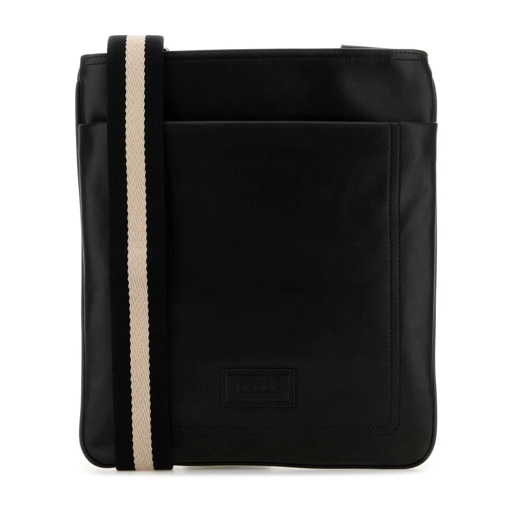 Bally Stijlvolle Zwarte Leren Crossbody Tas Black Heren