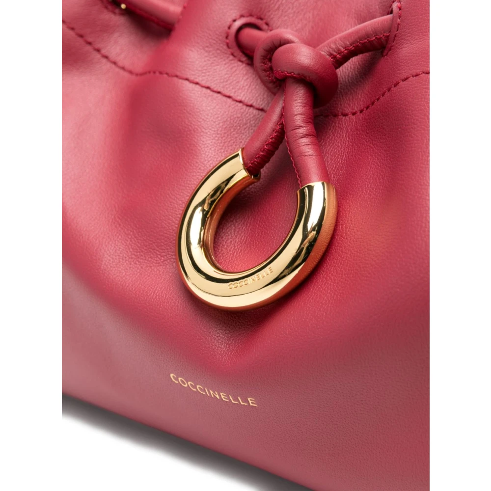 Coccinelle Rode Trekkoord Schoudertas Red Dames