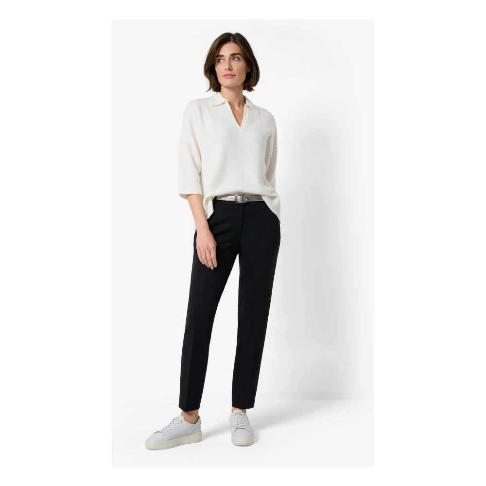 BRAX Maron S Slim-Fit Jersey Broek Black Dames