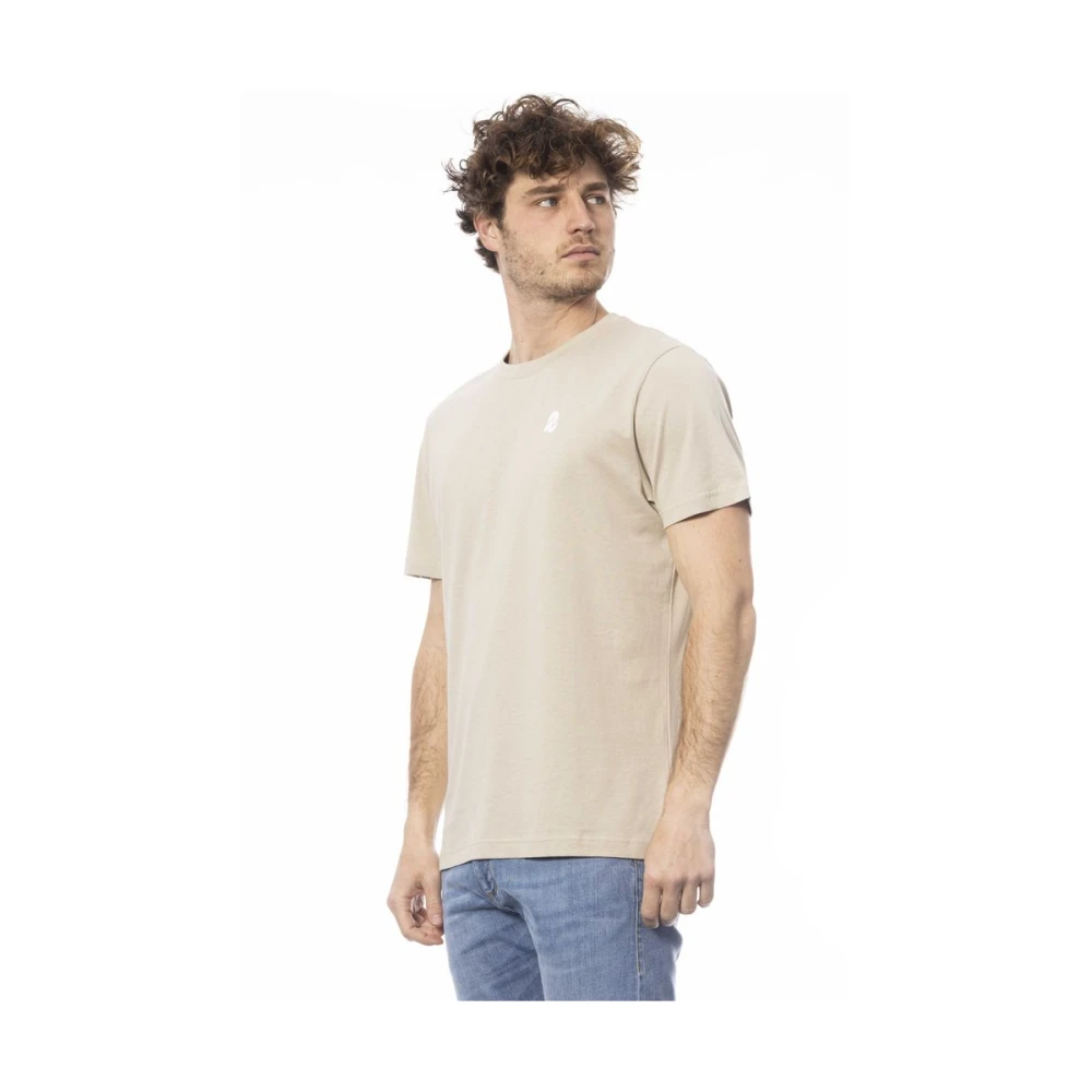 Invicta Logo Print Ronde Hals T-Shirt Beige Heren