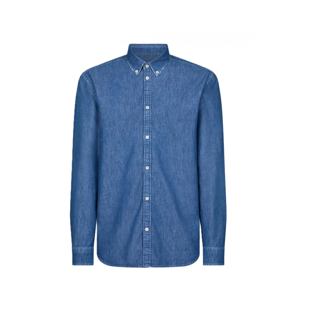 Dondup Katoenen Overhemden Blue Heren