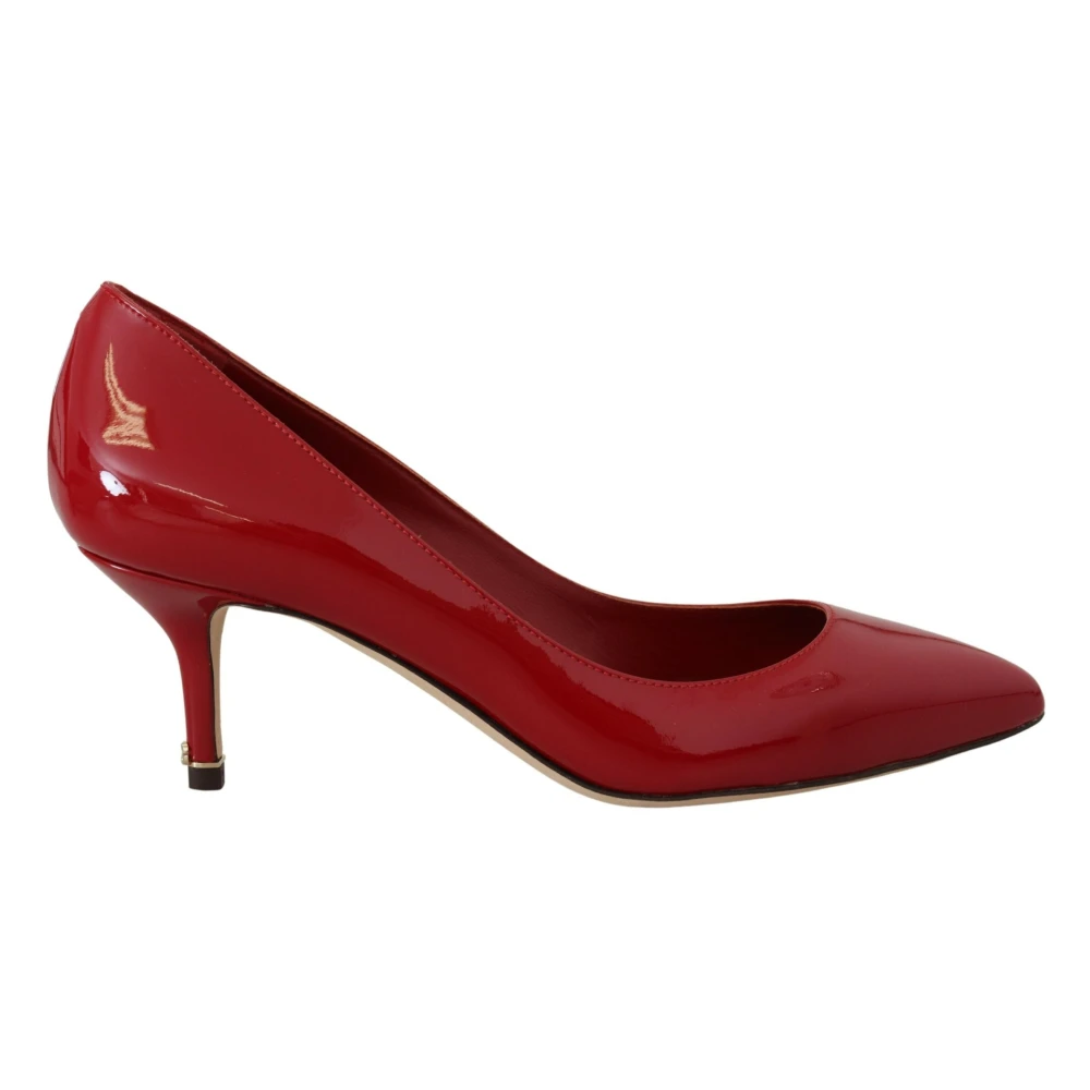 Dolce & Gabbana Rode Patentleren Kitten Heels Pumps Schoenen Red Dames