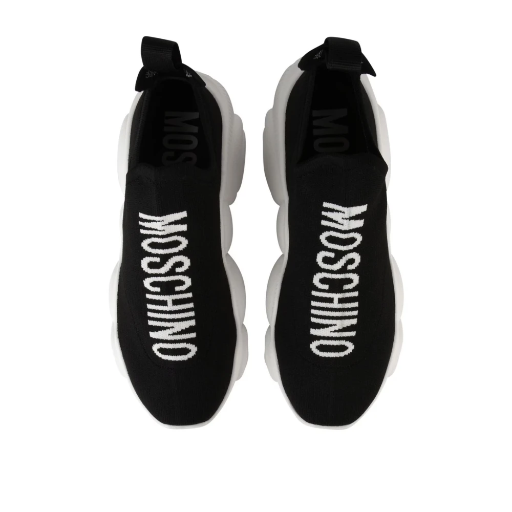 Moschino Sneakers met Teddy Bear Logo Black Dames