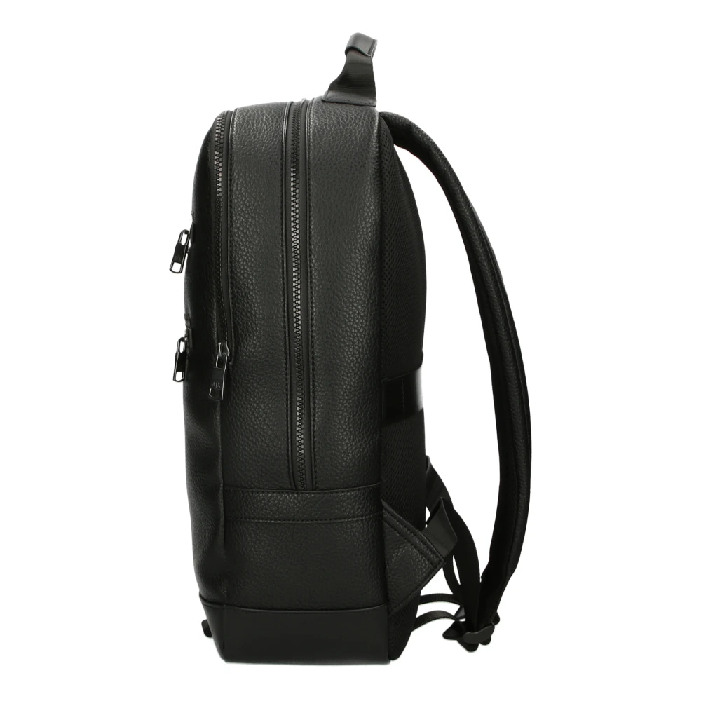Armani Exchange Zwarte rugzak met logo en compartimenten Black Unisex