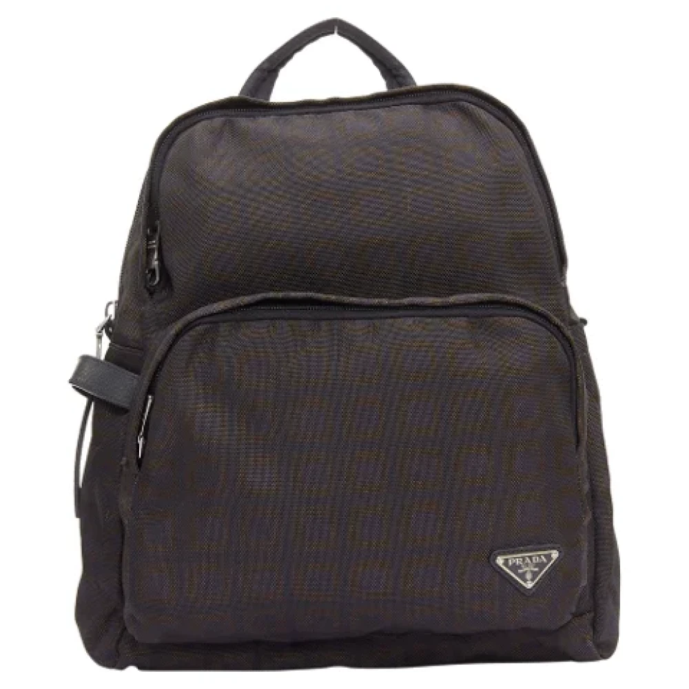 Prada Vintage Pre-owned Nylon backpacks Black Dames