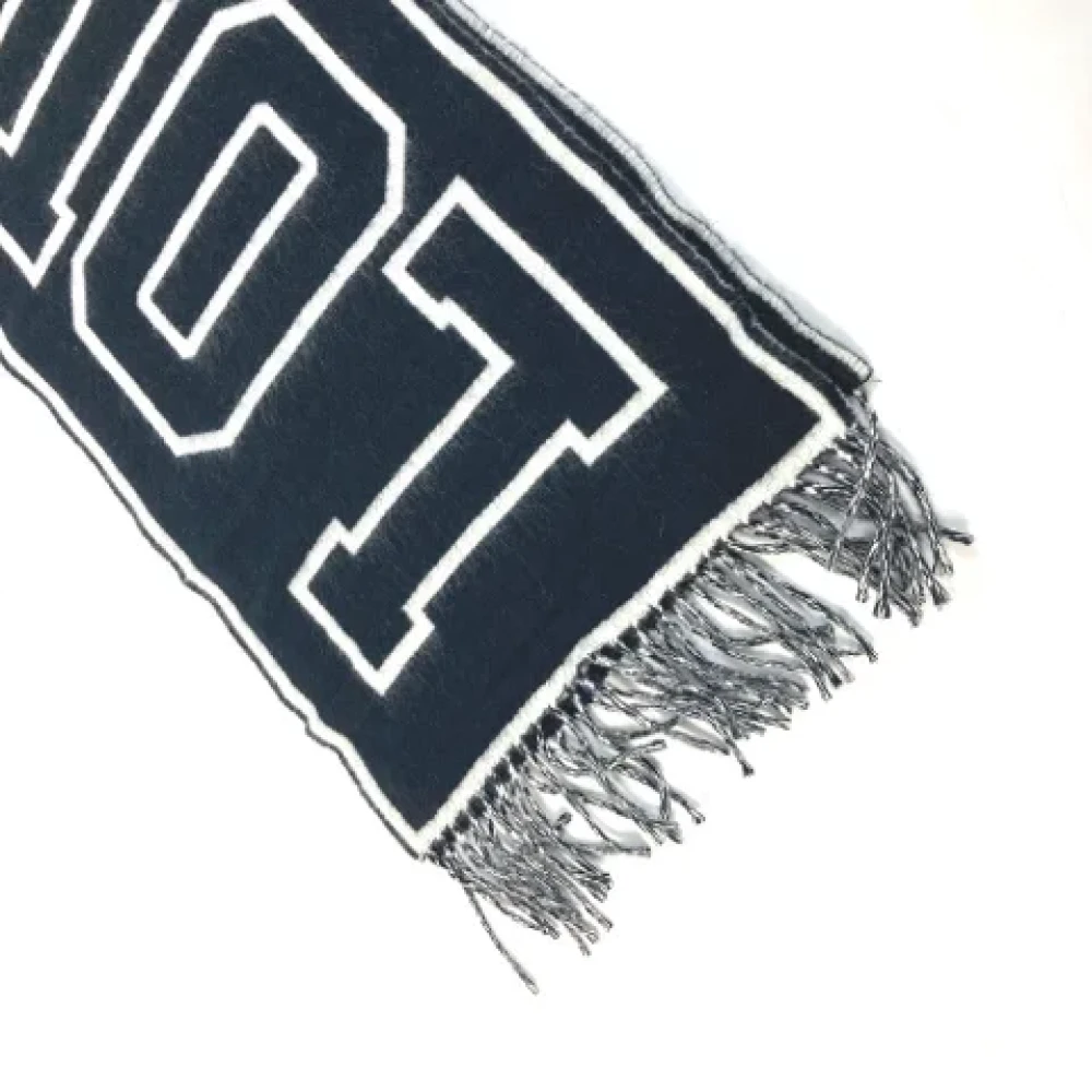 Louis Vuitton Vintage Pre-owned Wool scarves Black Dames