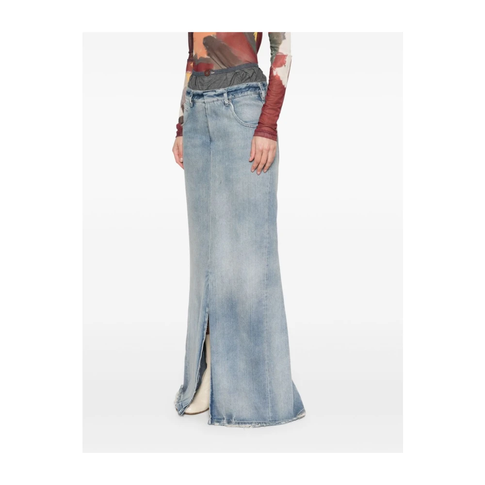 Maison Margiela Blauwe Celeste Rok Dameskleding Blue Dames