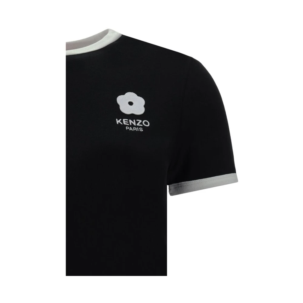 Kenzo Boke Katoenen T-shirt met Merk Monogram Black Dames