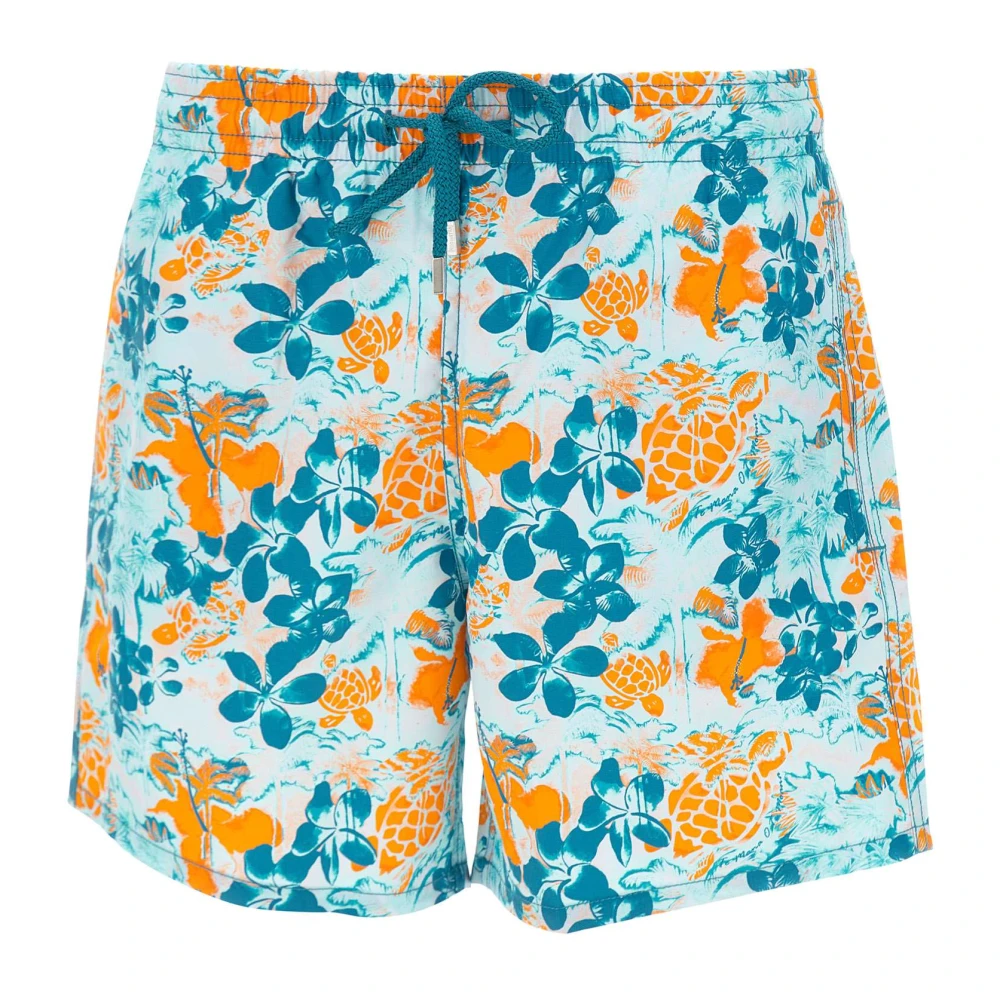 Vilebrequin Multicolor Beachwear, Male, M, Moorea Jungle Turtles Swim Shorts