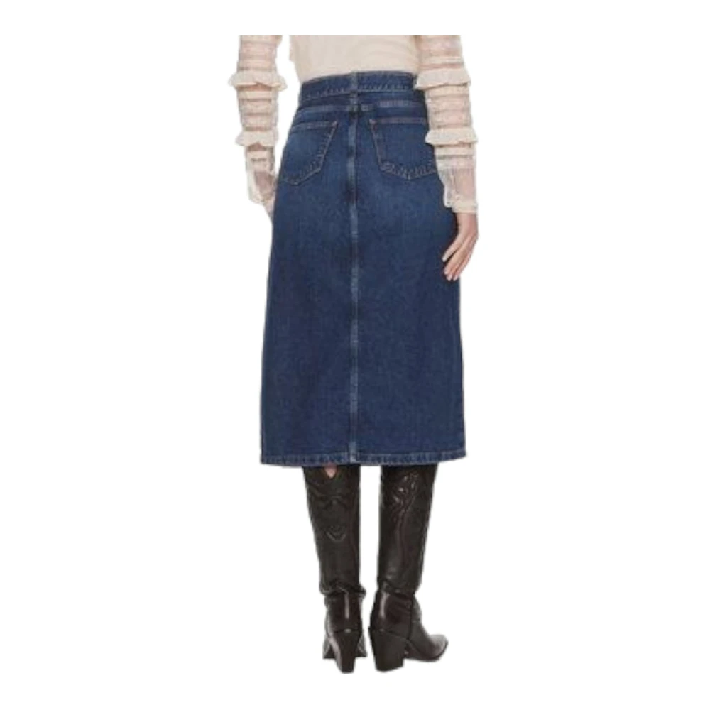 Twinset Midi Rok voor Vrouwen Blue Dames