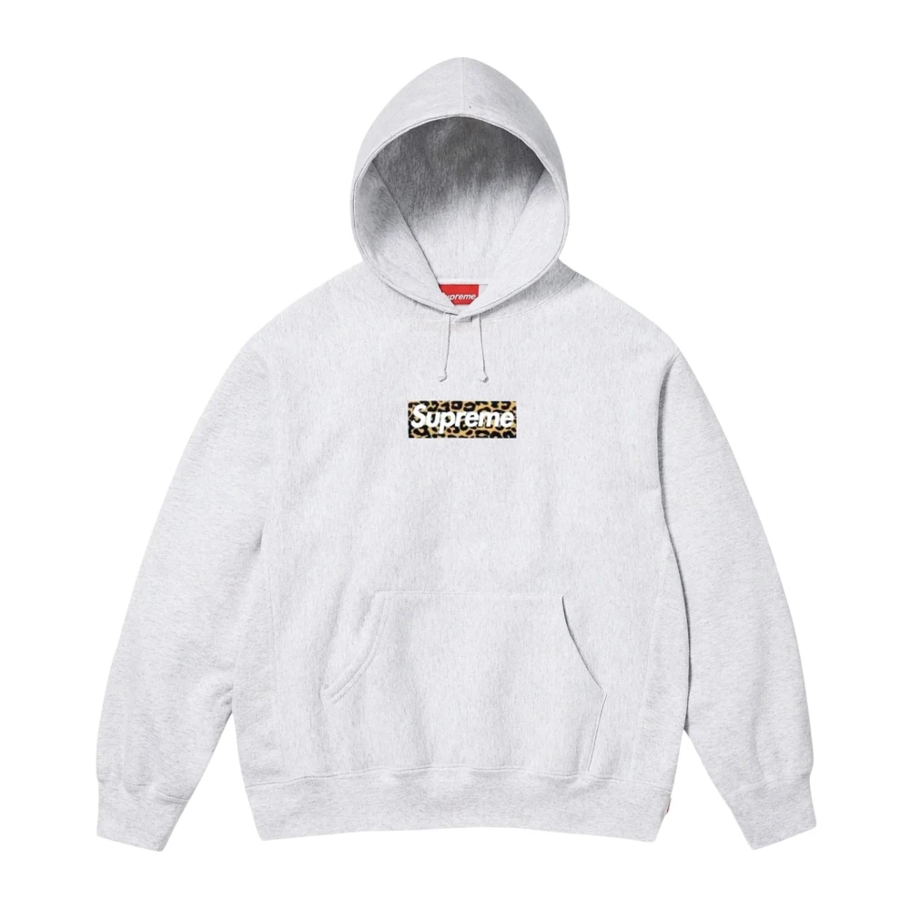 Supreme Beperkte oplage Shanghai Box Logo Hoodie Gray Heren