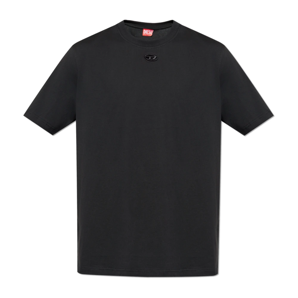 Diesel Herr Svart Toppar S, Bomull, T-Shirt T-Adjust-Marey