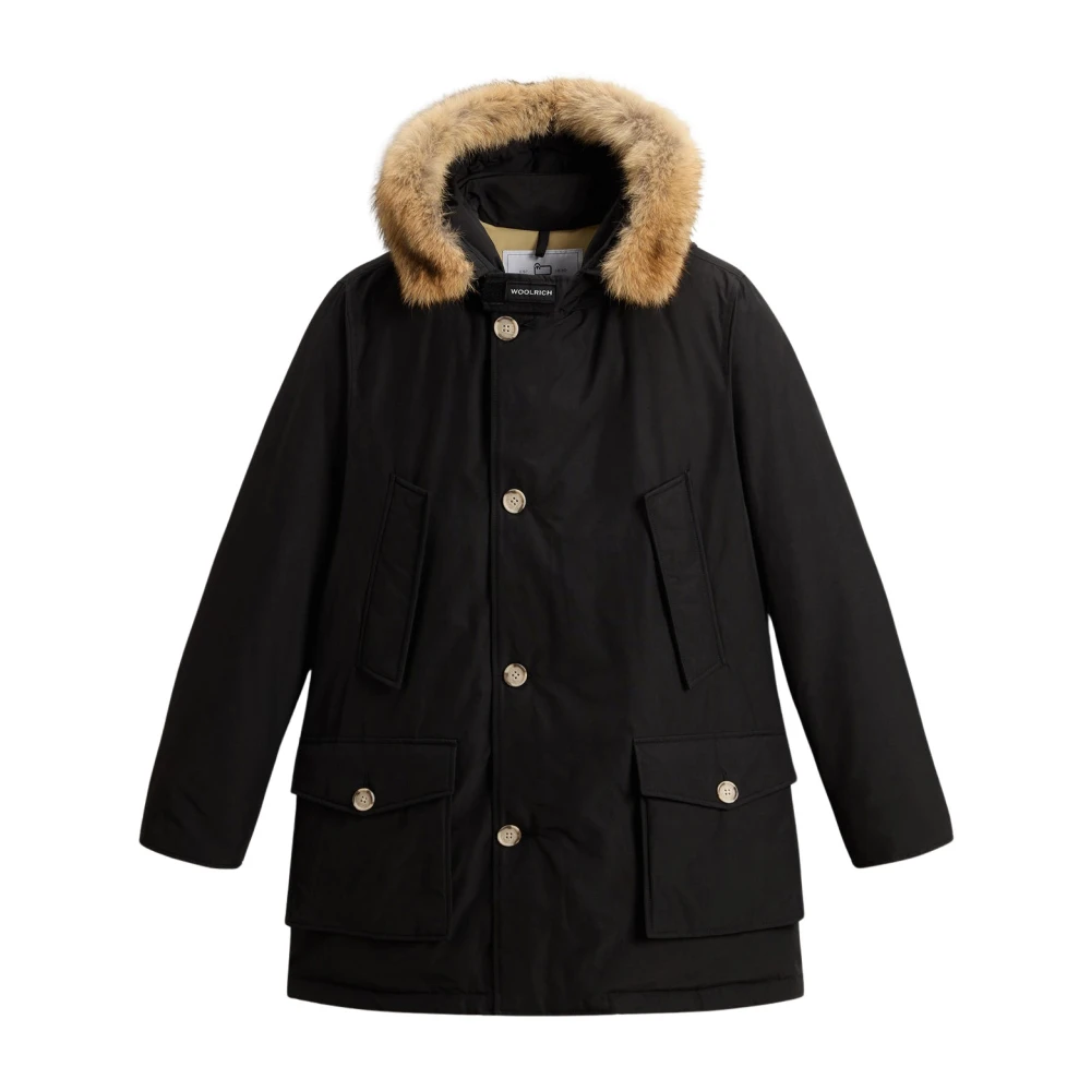 Woolrich Men's Black Parkas, Xl, Arctic Detachable Fur Parka