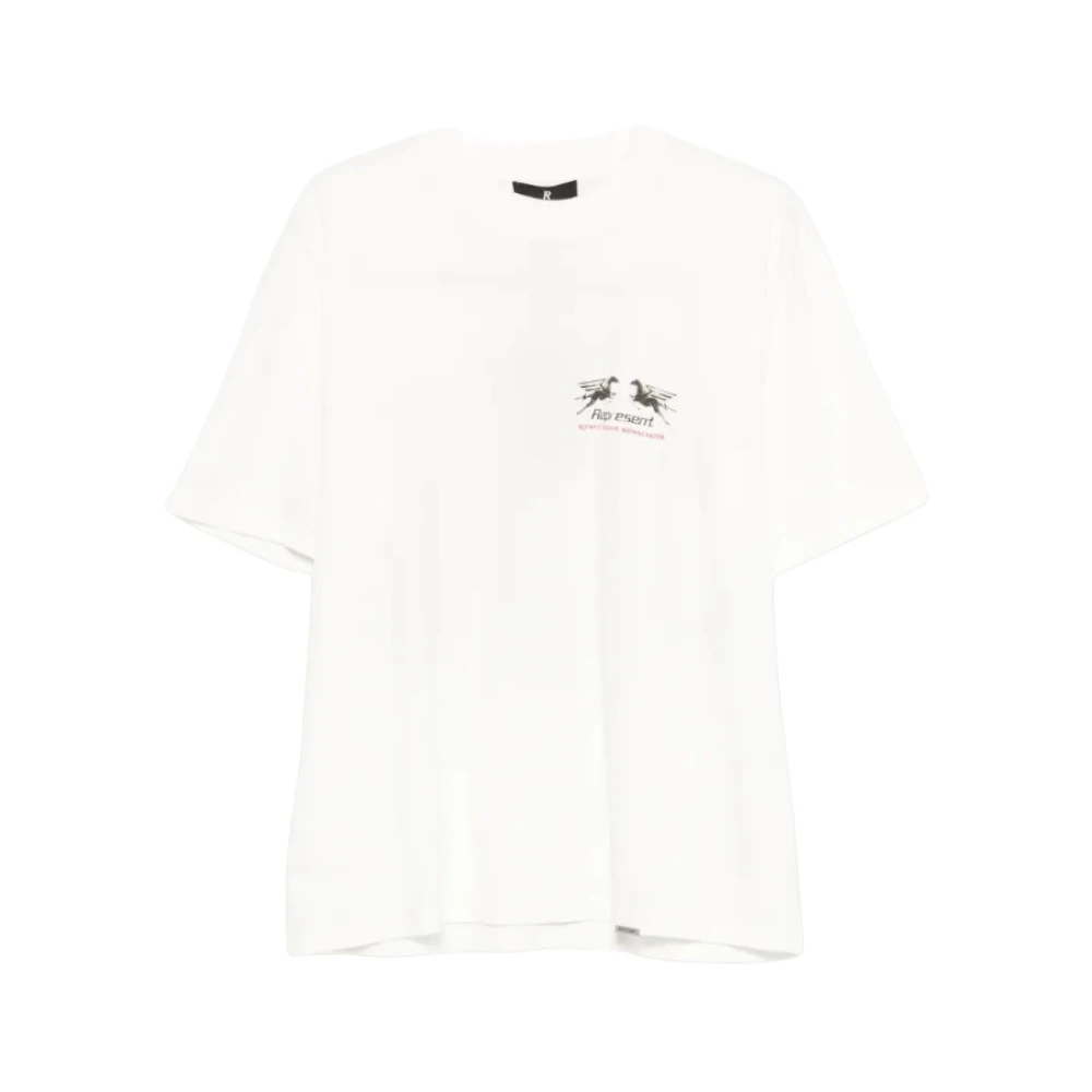 Represent Men's White T-Shirts, Xl, T-Shirt With Back Print