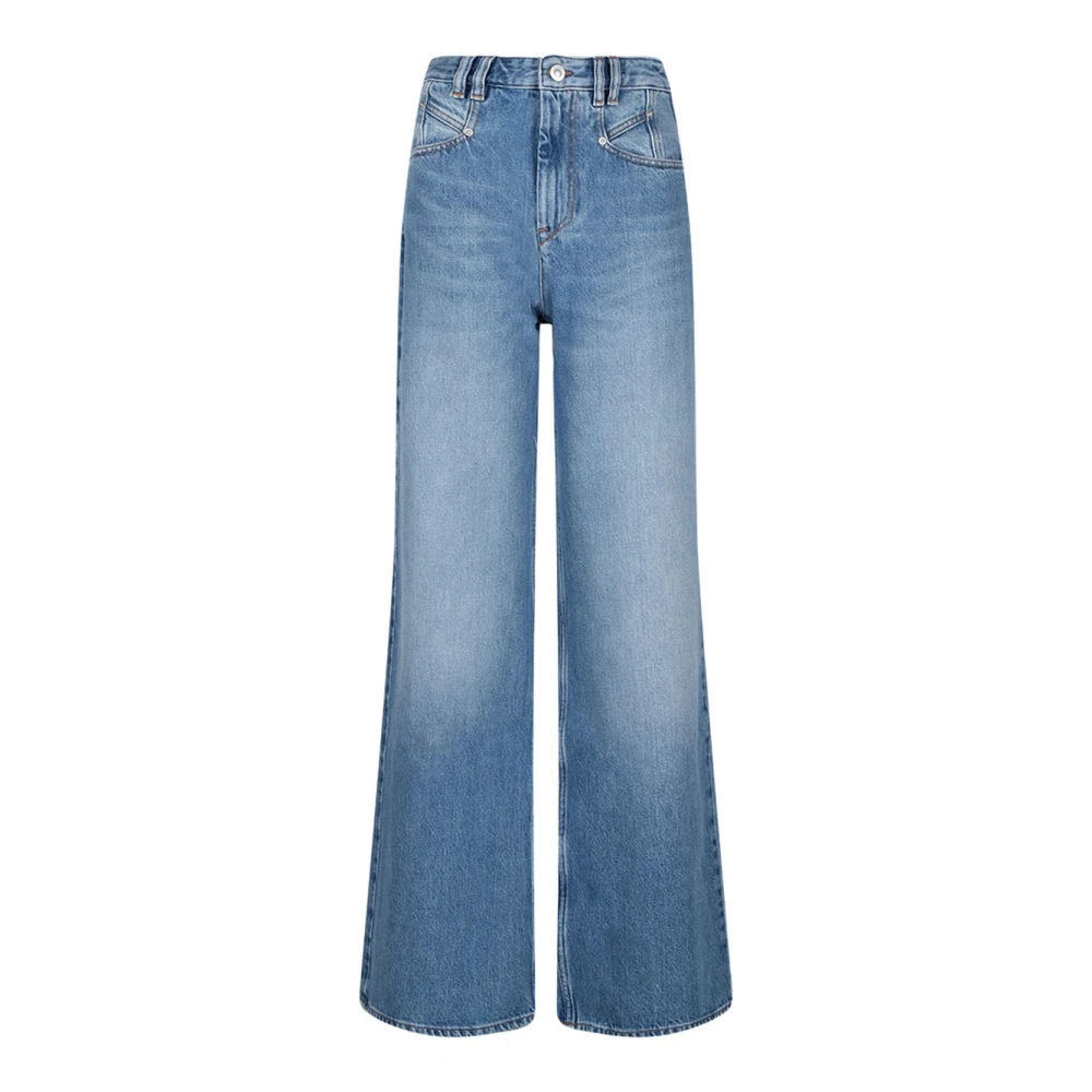 Isabel Marant Blå Lemony Wide Leg Jeans Blue, Dam