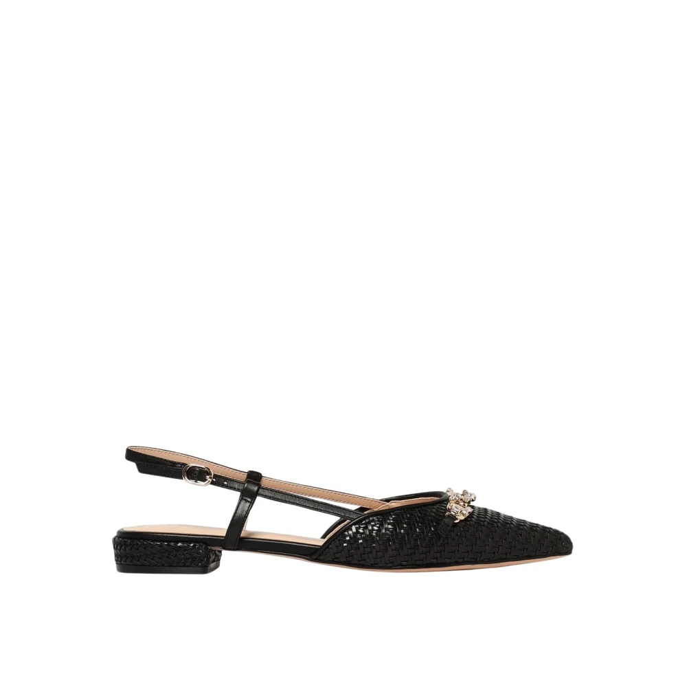 Twinset Women's Black Strappy Ankle Sandals