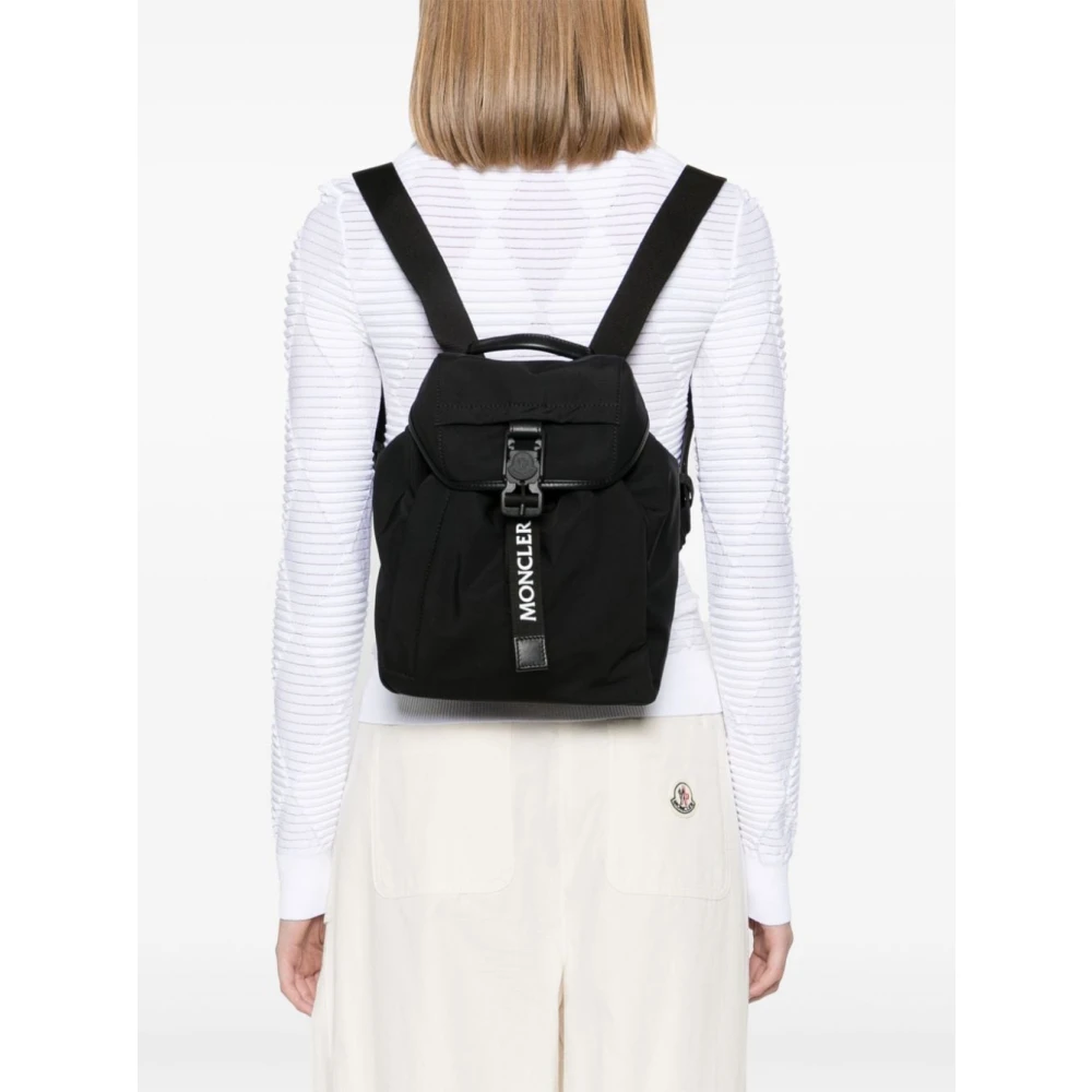 Moncler Zwarte Bucket Bag & Rugzak Black Dames