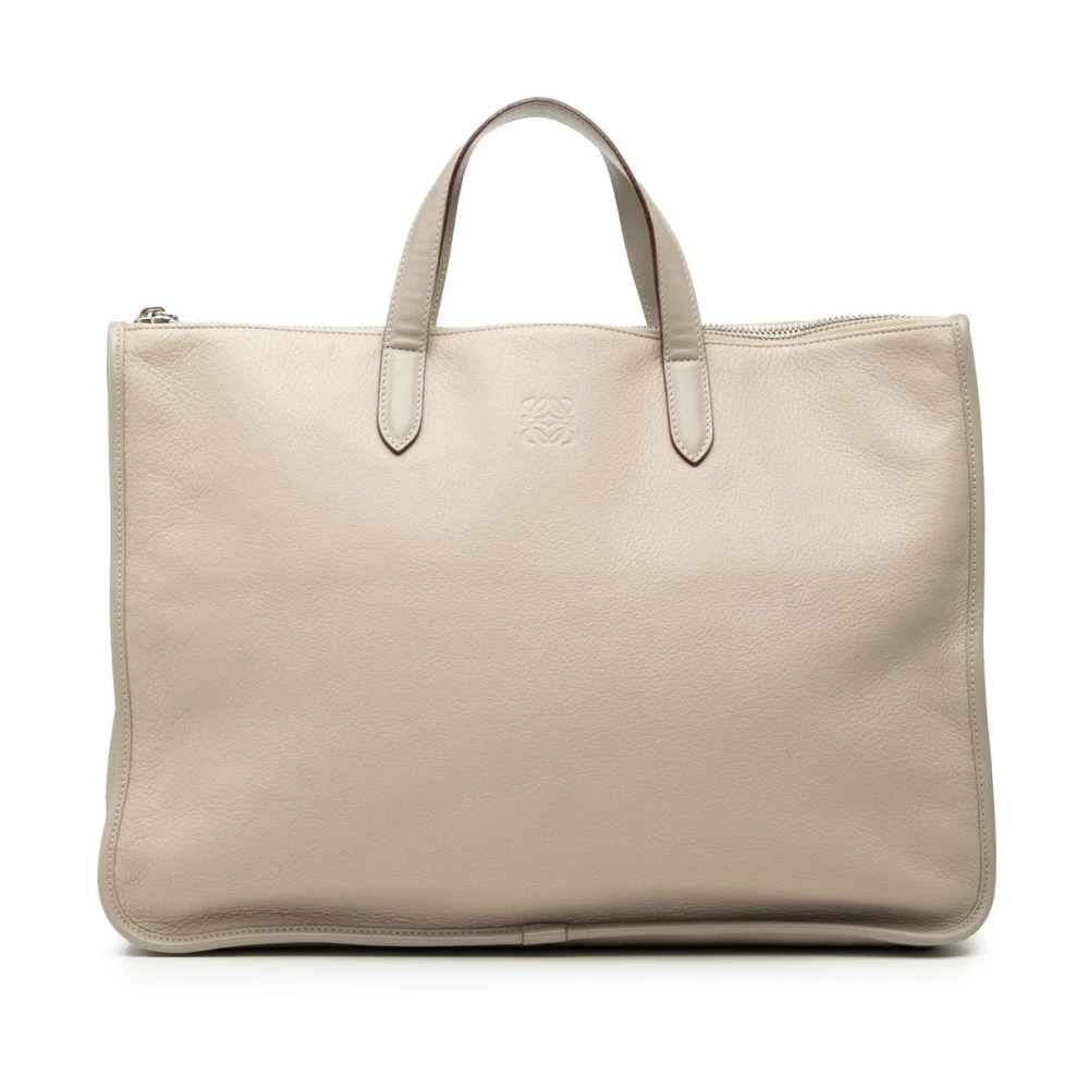 Loewe Pre-Owned Women's Gray Pre-Owned Vintage Leather Tote Bag