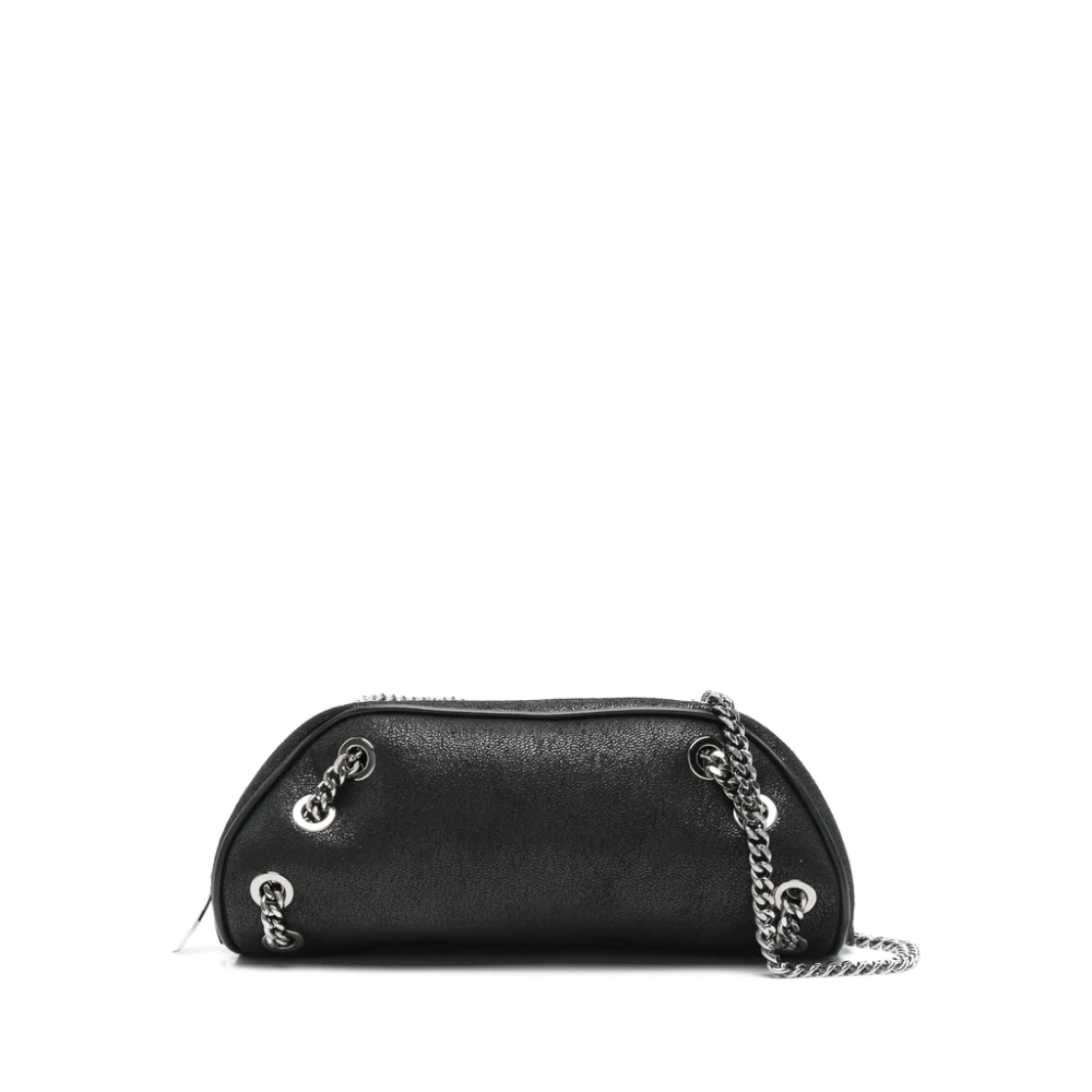 Stella Mccartney Zwarte Ketting-Link Top Handtas Black Dames