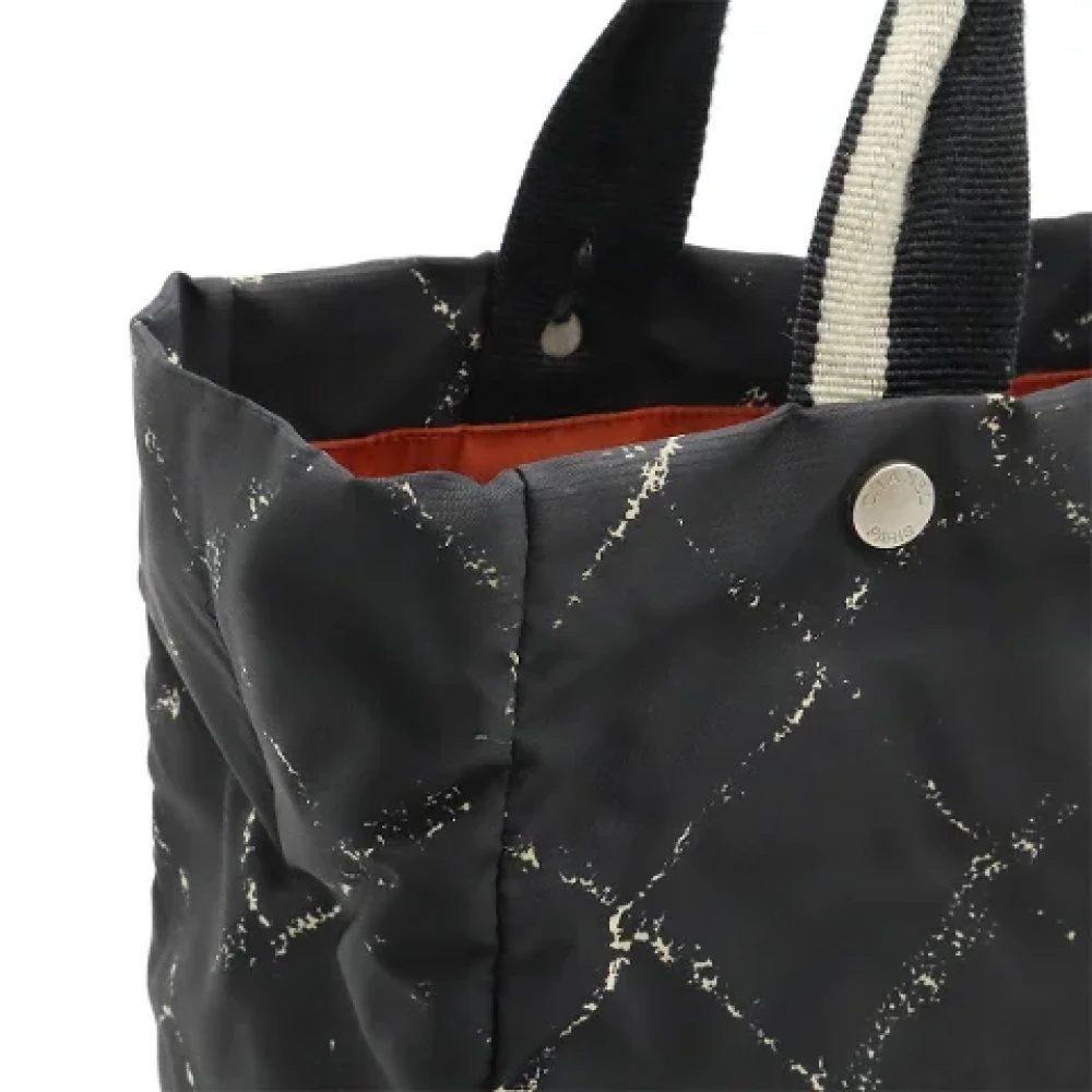 Chanel Vintage Pre-owned Canvas shoulder-bags Black Dames